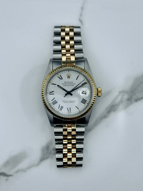 1980s Rolex Datejust White "Buckley" Dial