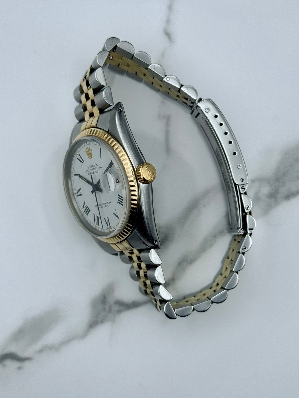 1980s Rolex Datejust White "Buckley" Dial