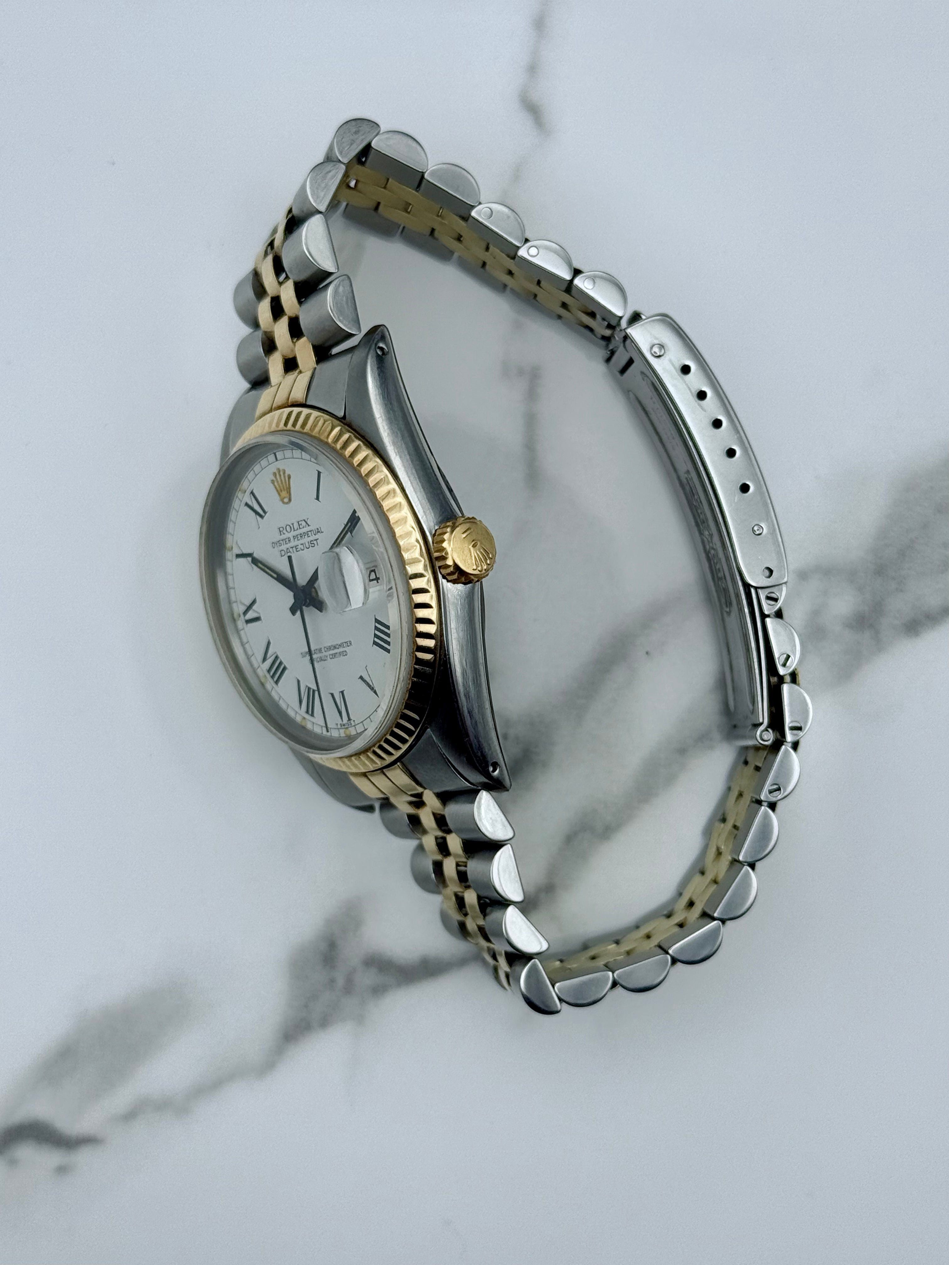 1980s Rolex Datejust White "Buckley" Dial